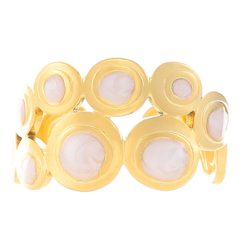 High-End Edelstahl Blumen- & Seestern Offener Ring für Damen