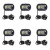 6Pcs Digital Aquarium Thermometer With Sensor Probe And Suction Cup Lcd Display