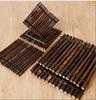 Retro Bamboo Tea Ceremony Coaster Set: Heat Insulation Placemat, Woven Tea Mat, Purple Bamboo Ornament, Tea Accessories.