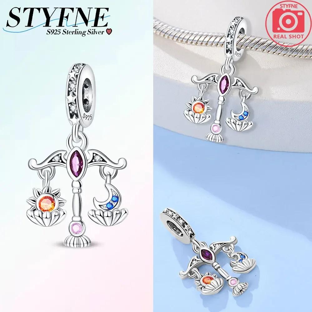 Originalcopper Purple Moon Pink Sun Pendant Tarot Card Star Charms Beads Fit Bracelet Women Fine Beautiful Gift Accessory