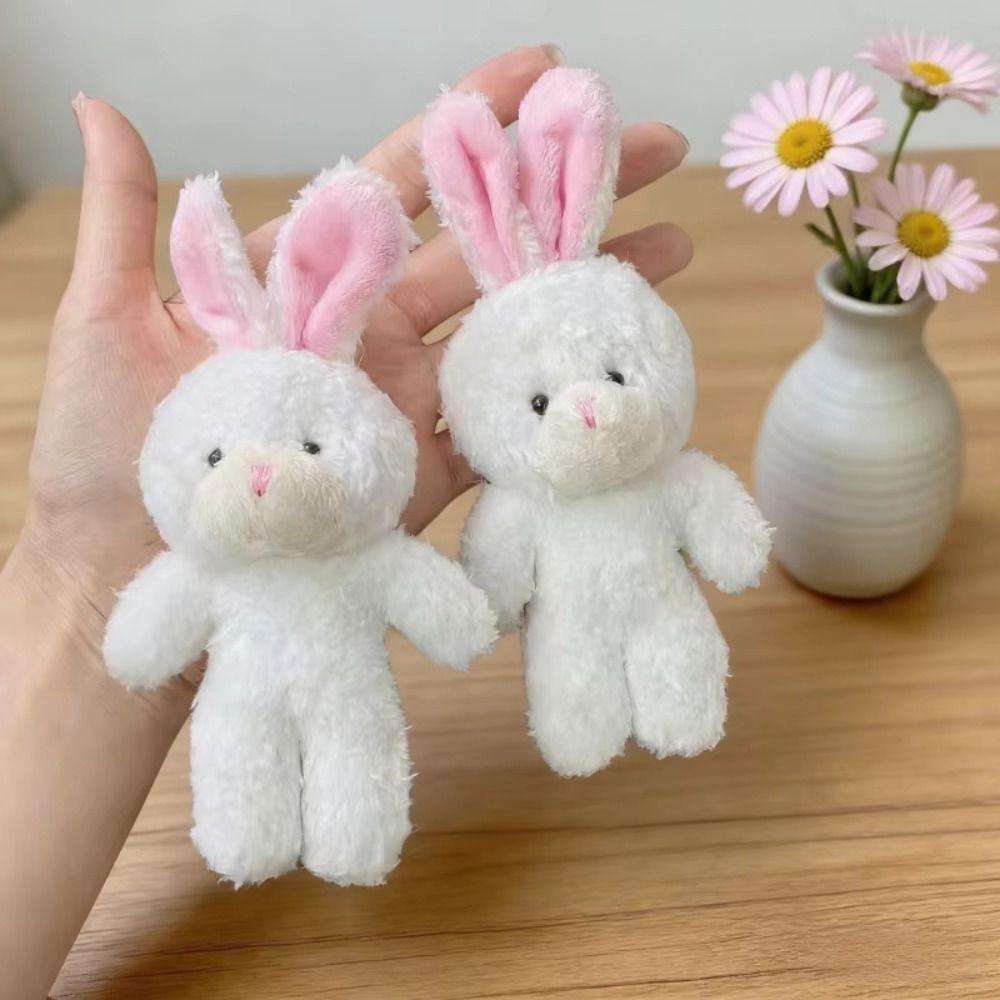 10Pcs Stuffed Little Rabbit Plush Toy Keyring Easter Party Bunny Plush Dolls  Holiday Gift