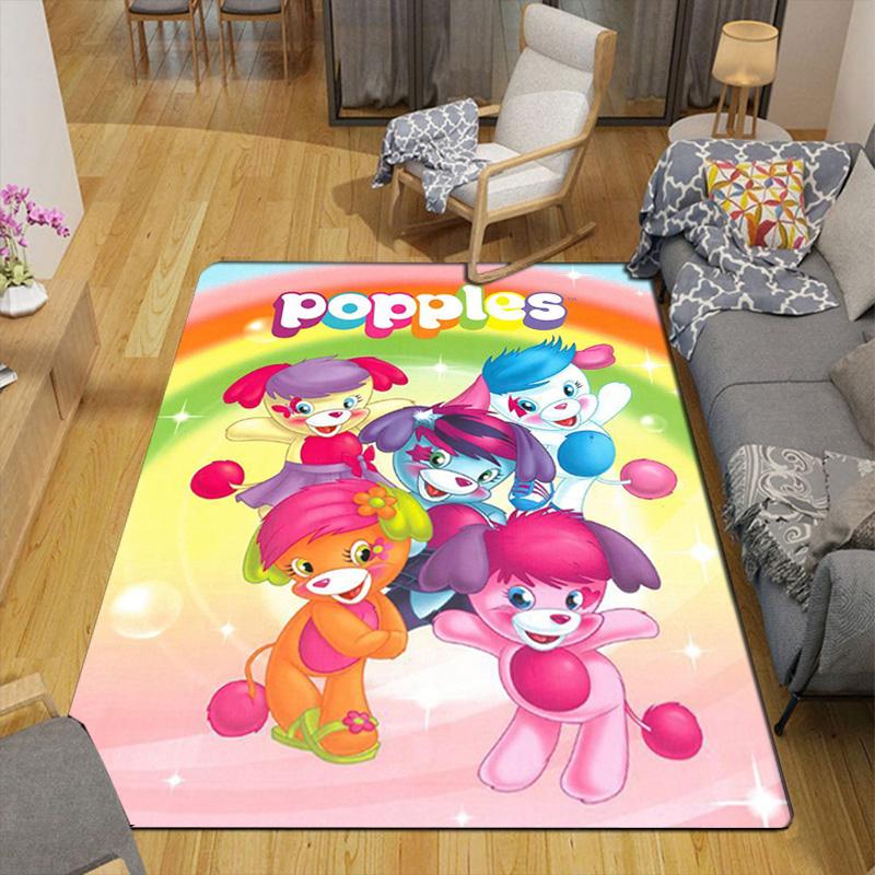 Popples Cartoon Rug Floor Mat for Living Room or Bedroom Soft and Comfortable Carpet a Gift for Birthday and Holiday.
