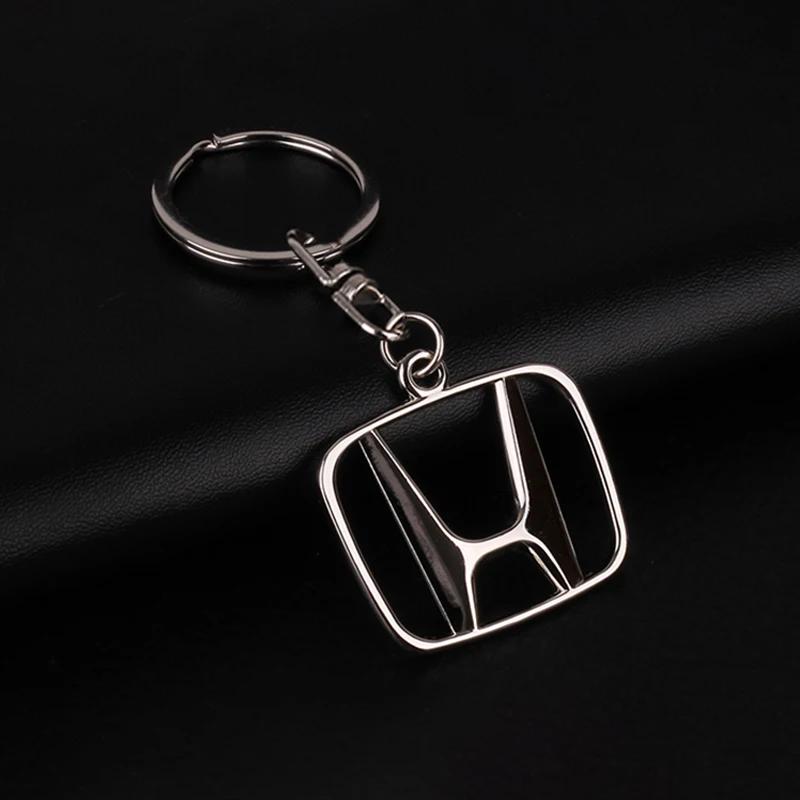 2025 Car New Honda Car Key Chains Keyring Pendant Metal Keychain Holder Auto Accessories For Honda Civic Accord CRV HRV Fit Jaz
