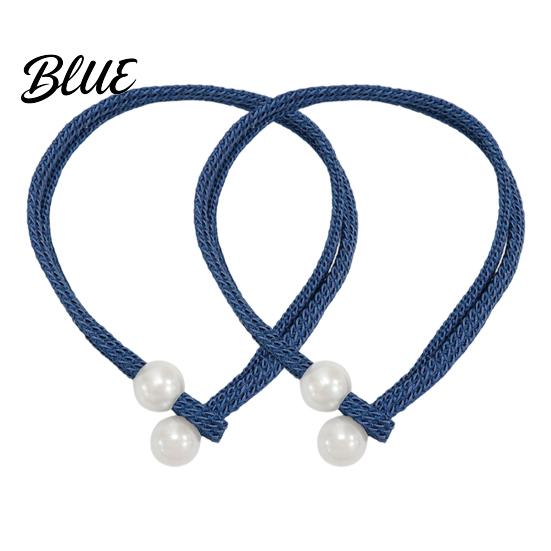 Curtain Tie 1 Durable Pearls Adjustable Rope for Drapes Pair Tiebacks Backs Faux Cord Buckle