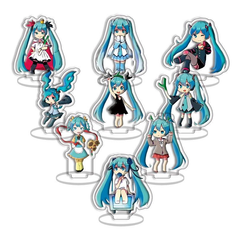 

Hatsune Miku, Her Royal Highness, Acrylic Small Standing Cards, Ornaments, Virtual Idols, Peripherals, Nine-Piece Set 60mm*3PCS