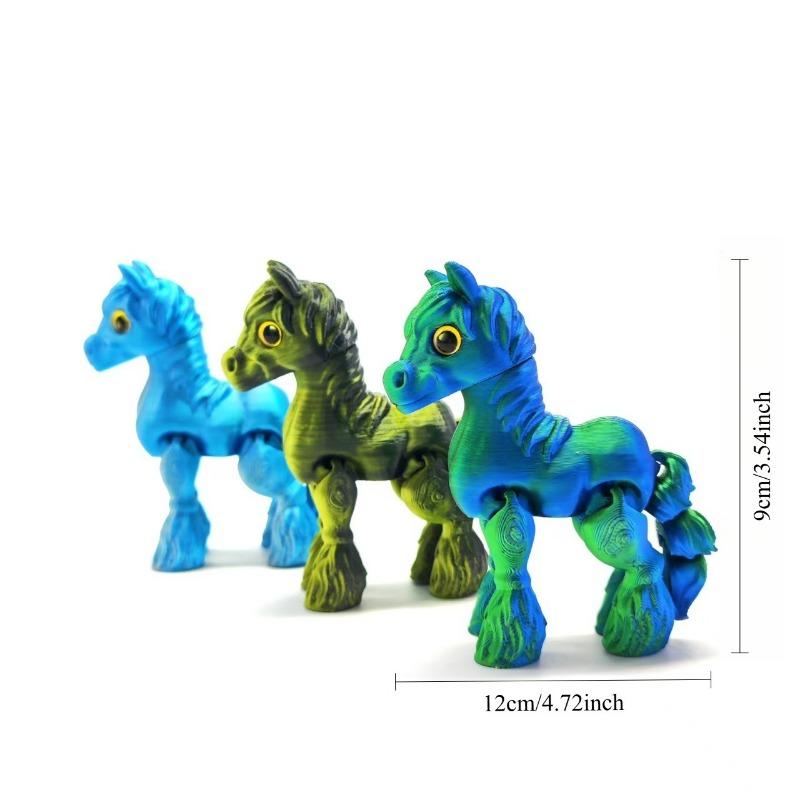 1PC 3D printing pony full body joints movable children's toys creative ornaments handicrafts animal models