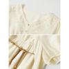 Women's Summer V-Neck A-Line Short Sleeve Tie-Waist Dress
