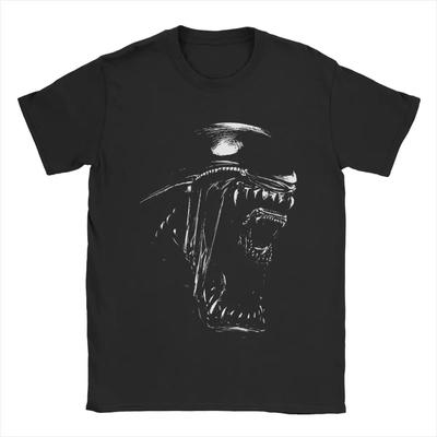 Alien Film Xenomorph T-Shirt Herren Reine Baumwolle Fantastische T-Shirts Rundhals-Tees Kurzarm-Tops Geschenkidee#Farbe