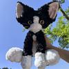 Süße Schwarze Katze Plüschtiere Kissen Khaki Lockige Kuki Schwarze Katze Devon Rex Puppe Stofftiere Festliche Geschenke Für Kinder Geburtstag Mädchen