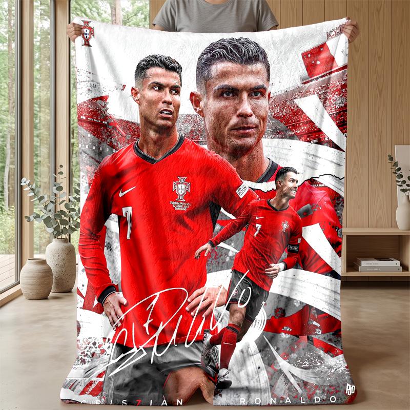 Cristiano Ronaldo Theme blanket Soft Flannel Blanket Plush Throw Blanket Cozy Sofa Bed Blanket for Home Decor
