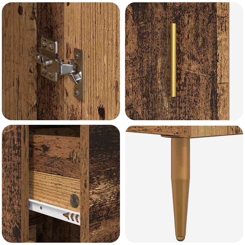 Highboard Reclaimed Wood 69.5 x 34 x 180 cm Particle Board