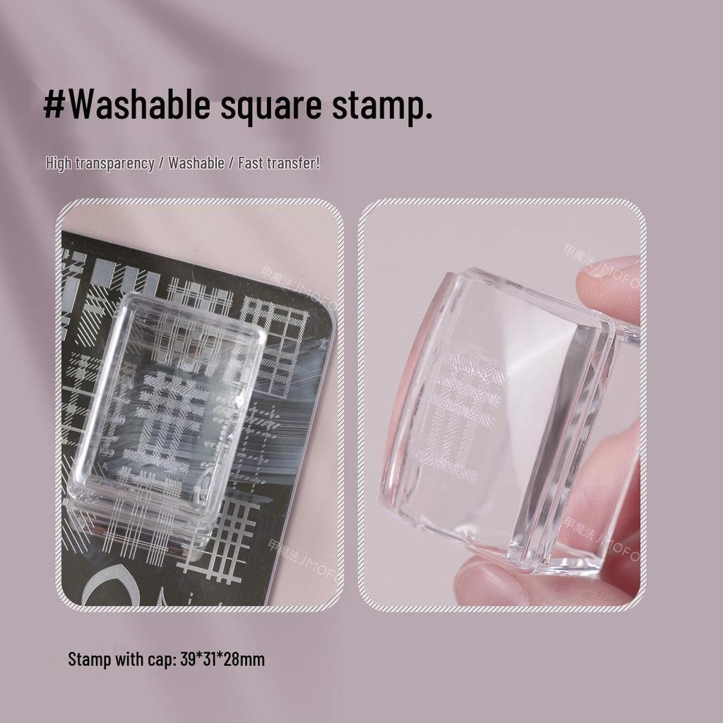 Clear Silicone Nail Art Wipable Stamp - Multi-functional Transfer Tool