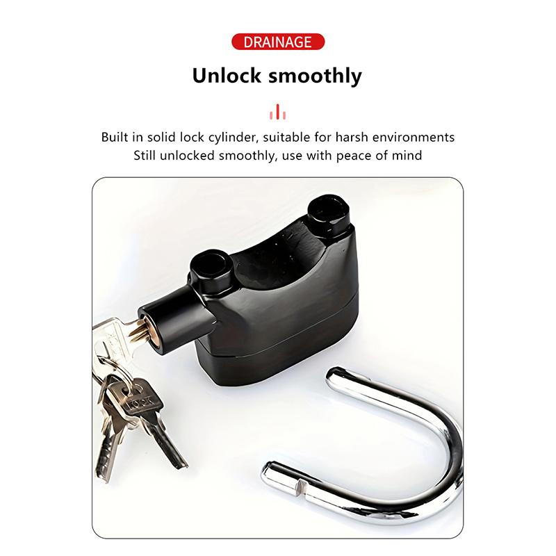 Alarm Lock Anti Theft Alarm Lock Black Anti Theft Security Padlock Waterproof Siren Alarm Lock For Motorcycle Door Windo