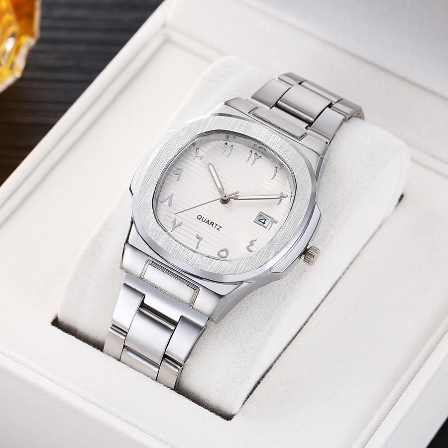 Gold High-End Business Men'S Versatile Light Luxury Fashion Calendar Steel Belt Watch Watch