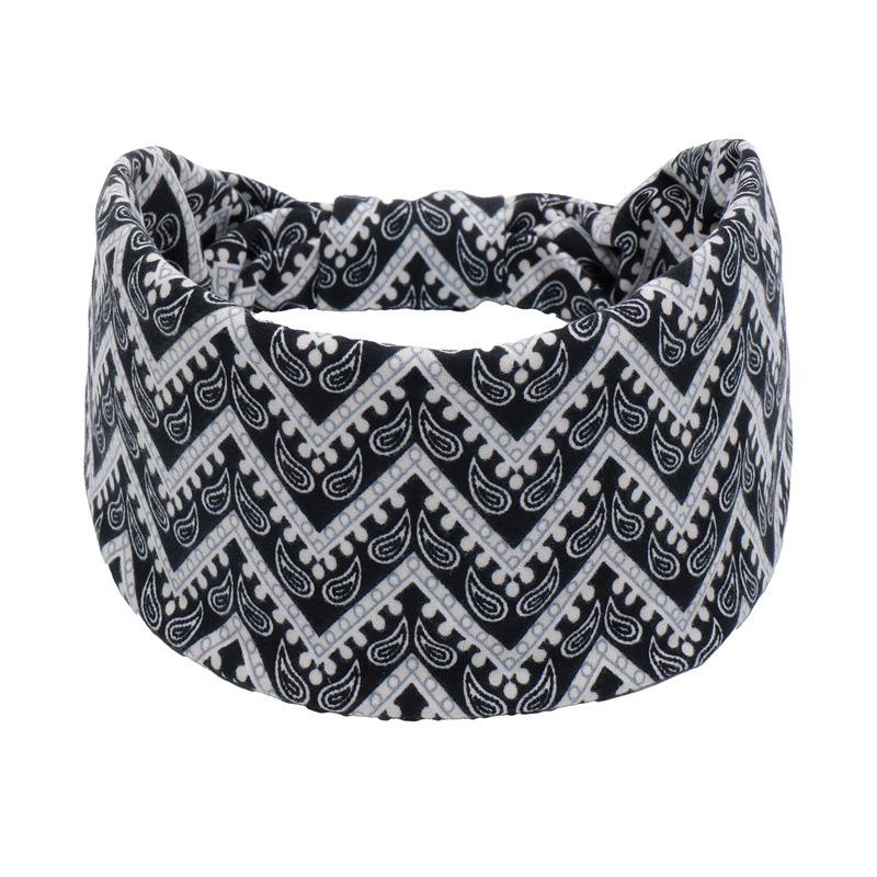 Bohemian Cashew Yoga Übung Stirnband Anti Schweiß und Feuchtigkeit Absorbieren Elastische Baumwolle Stirnband Knoten Stirnband