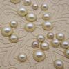 Pearl Button Hair Accessories & DIY Stickers: Flatback Imitation Pearls