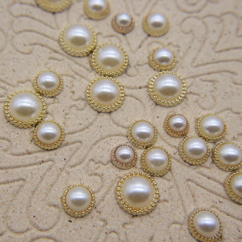 

Pearl Button Hair Accessories & DIY Stickers: Flatback Imitation Pearls 11mm