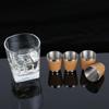 9oz Wine Flagon with Wine Cup and Funnel Wine Bottle Kettle Wood Grain Hip Flask Set  Men's Gift