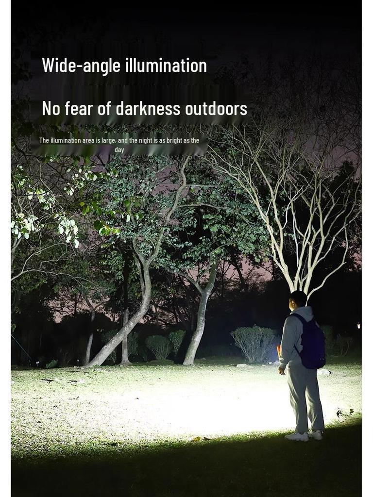 Solar-Powered Portable Floodlight for Outdoor Camping and Emergency Lighting