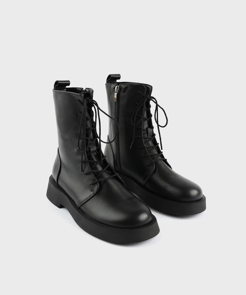 Moodnight Haley Lace-Up Platform Walker Ankle Boots - 3 Colors