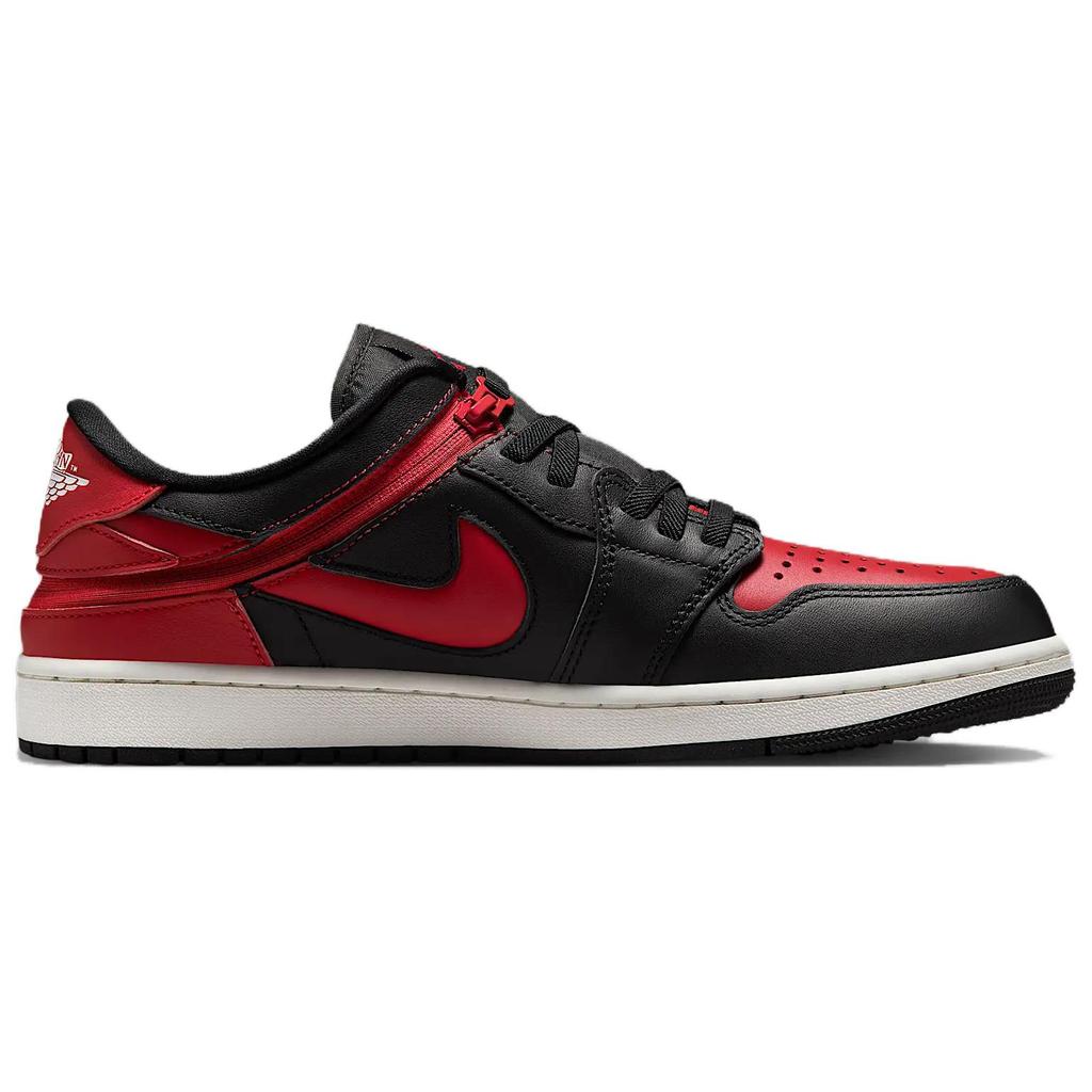 New JORDAN 1 Low FlyEase Black Summit White Varsity Red DM1206-067