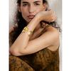 Yhpup Ocean Series Big OPen Bracelet Bangle 18k Gold PVD Plated Waterproof Fashion Statement Jewelry for Women Holiday Accessory