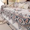 Chenille Printed Sofa Cover Full Coverage With Tassel Furniture Slipcover All-Season Anti-Scratch Sofa Blanket Seat Dust Covers