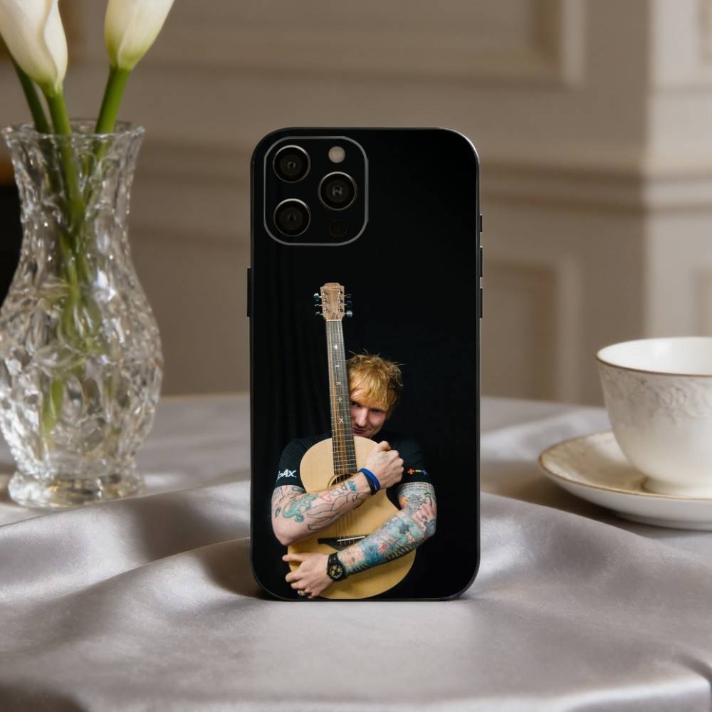 E-Ed-D Versatile S-Sheeran-N Phone Case For iPhone 17,16,15,14,13,12,11 Plus,Pro Max,XS,Soft Silicone Black Cover