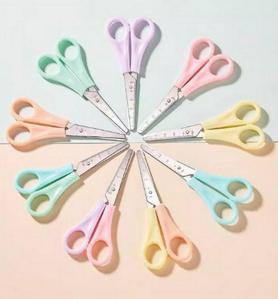 

Multi-purpose Safety Scissors for Kids - Tailoring, Crafts & Measurement Pink-Purple - 1 Piece