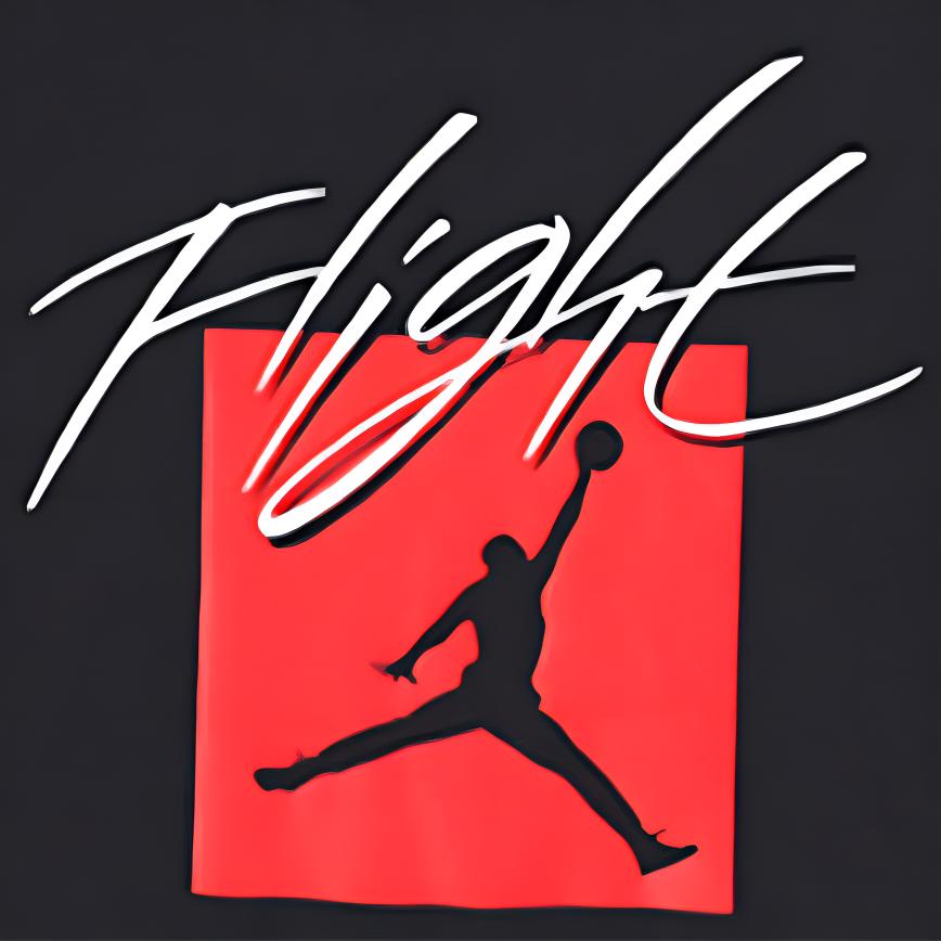 Air Jordan Flight Logo Basketball Rundhals Kortermet T-skjorte Herre Topper Svart AT8959-010