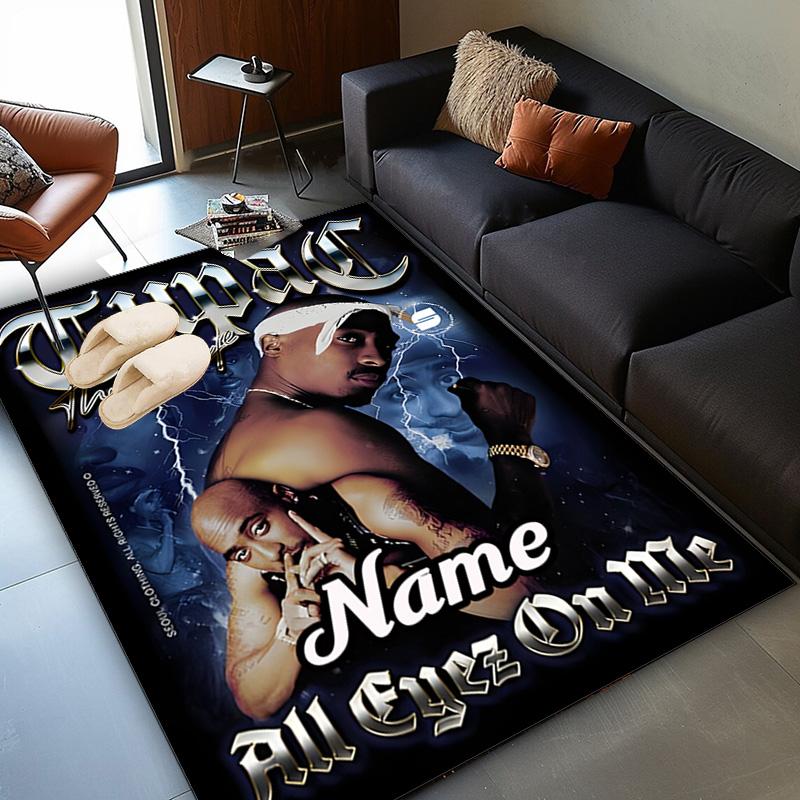 Tappeto Hip Hop Personalizzato con Nome, Tappeto da Gioco, Tappetino per Camera da Letto Soggiorno Ingresso, Idea Arredamento Casa Regalo per Natale Compleanno