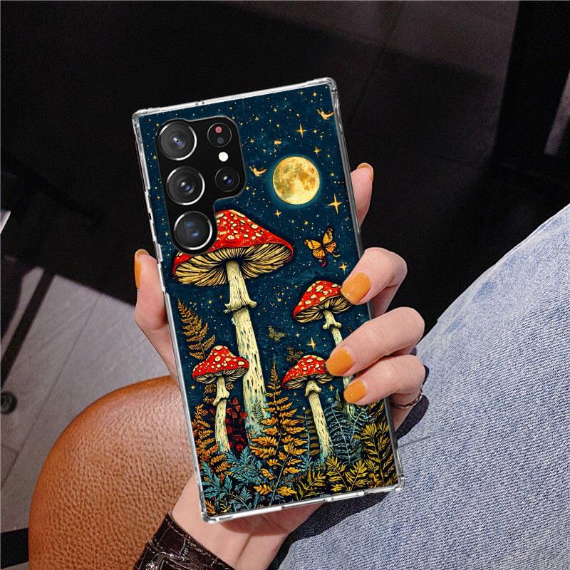 Colorful Mushroom Phnoe Case for Samsung Galaxy S26 S25 Edge S23 S24 Ultra S22 Plus S21 S20 FE Unique Cover Soft Coque Galaxy S2