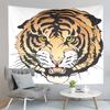 Cartoon Tiger Tapestry Cute Big Eyes Pink Paws Tiger Cub Tapestry Art Home Living Room Bedroom Decor Tapestries for Girls Boys