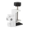 White Metal Universal Clamp Bracket - 1/2 Inch 4 Hole Table Mount for Magnifying Lamp, Microphone, Scissor Boom Arm & Desk Accessories