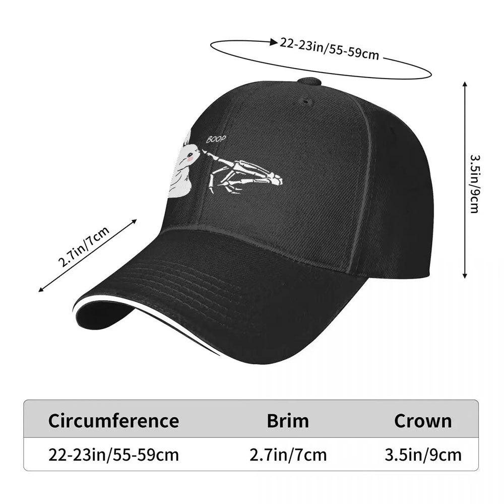 Goth Easter Rabbit Skeleton Boop Funny Graphic Baseball Cap Polyester Casual Adjustable Unisex Hat