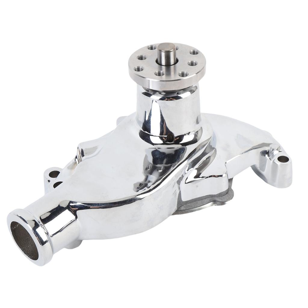 Short Water Pump 1 2in NPT Side Port Chrome Finish Aluminum High Volume Water Pump Replacement for SB 283 350 V8 1955