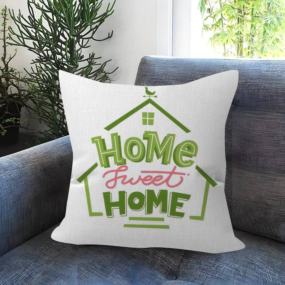 Sweet Home Themed Pillow Gift Home Office Decoration Pillow Bedroom Sofa Car Cushion Coverpillow Case