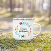 Hello Spring Enamel Camping Mug Appreciation Best Original and Fun Gifts Drink Juice Water Dessert Cocoa Milk Handle Cup