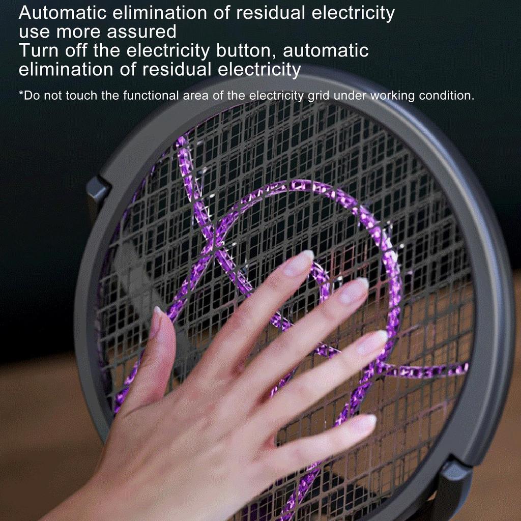 Electric Fly Swatter Rechargeable Handheld Fly Zappers Electric Trapper Tool Indoor Outdoor for Camping Apartment Garden Picnic