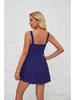 European Summer Strapless Lace-Up Solid A-Line Mini Dress