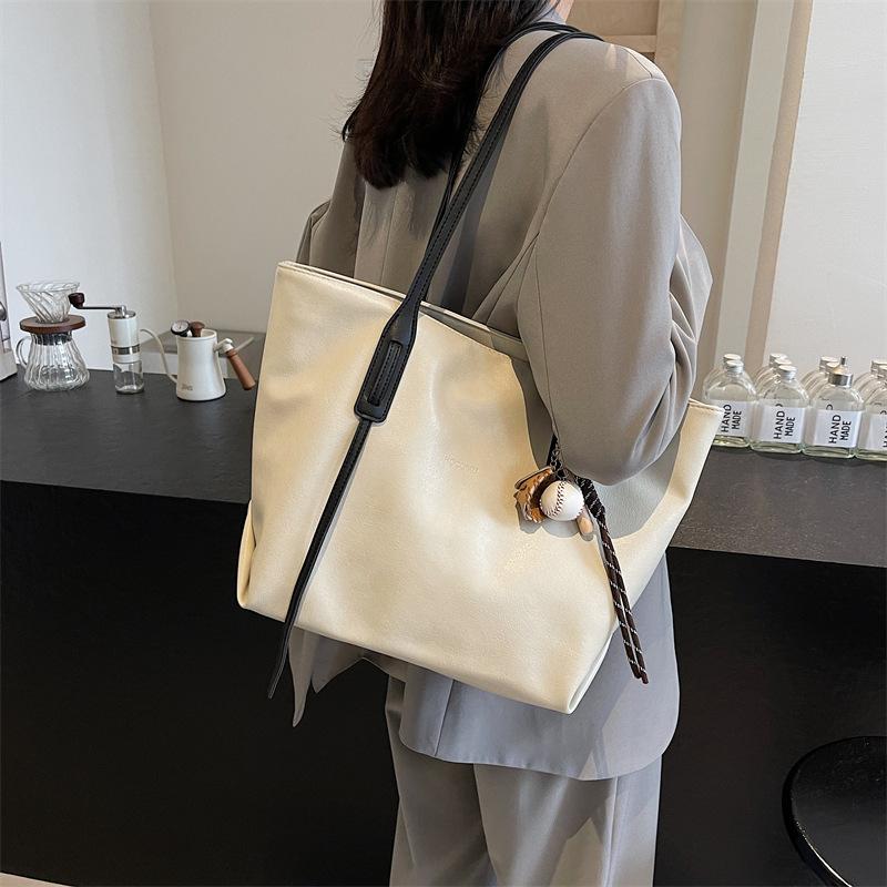 Canvas bag women's bag 2025 new simple fashion large capacity women's shoulder bag casual tote bag