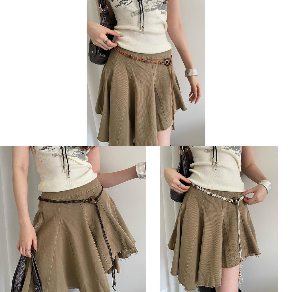 Ethnic Style Woven Belt For Women With Automatic Buckle Perfect For Dresses And Jeans