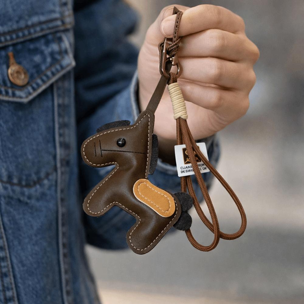 Vintage Style Pony Keychain Cartoon Design Backpack Charm Horse Bag Pendant Backpack Decoration
