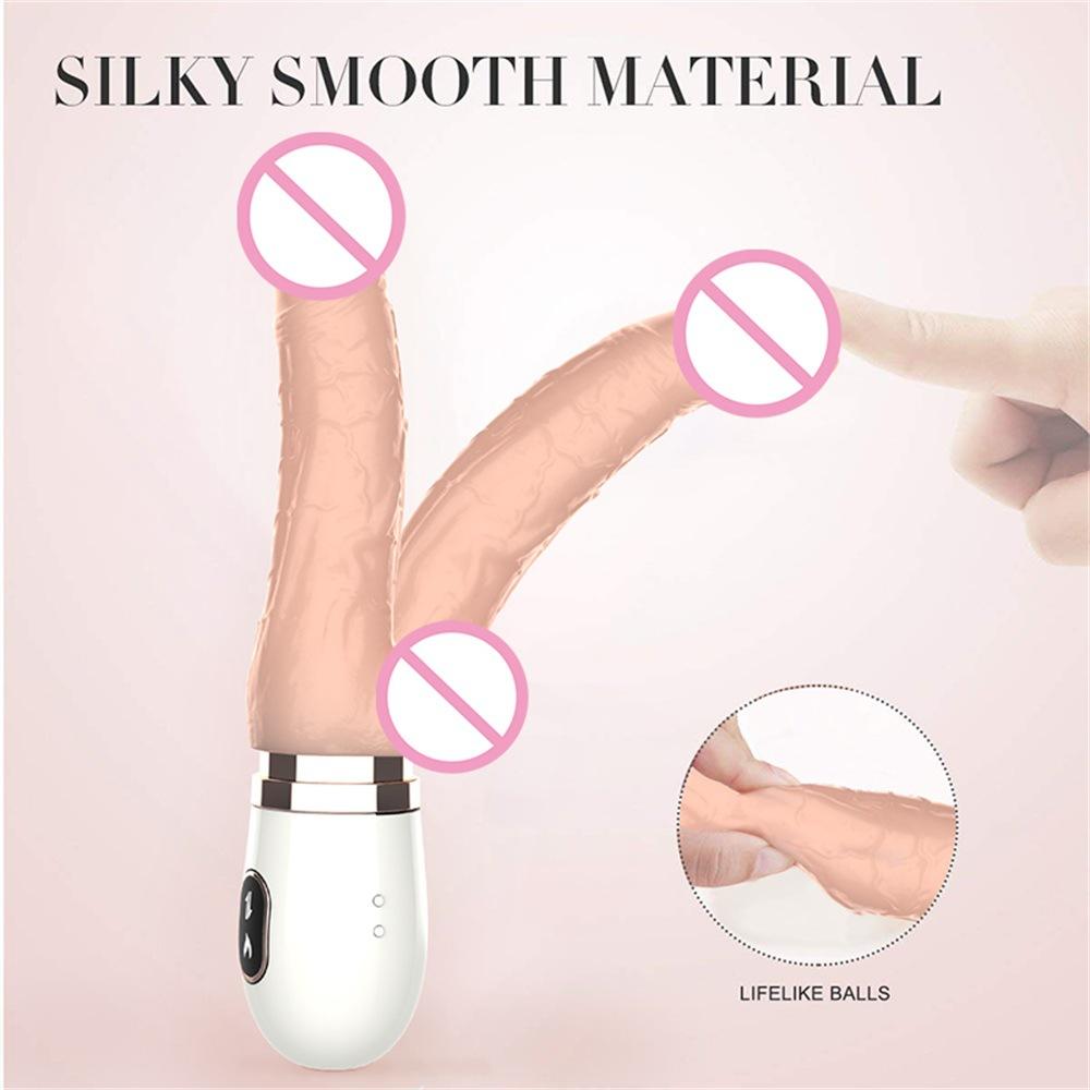 Vibrátor realistického tahového dilda s vyhřívaným zatahovacím penisem, anální stimulace bodu G, automatické dildo pro ženy s přísavkami