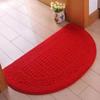 Semi-Circular Non-Slip Water-Absorbing Doormat - Wear-Resistant Floor Mat for Bedroom or Entrance Hall.