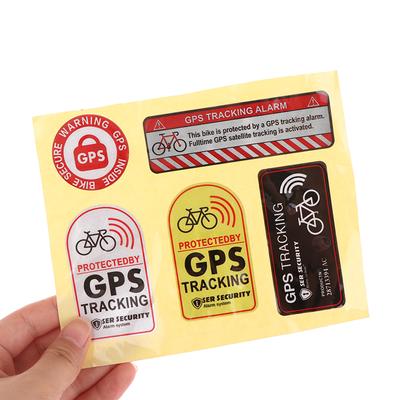 1Set Fahrrad Gps Aufkleber Roller Motorrad Anti-Diebstahl Warnung Aufkleber Tracking Reflektierende Wasserdichte Paster Bike Zubehör