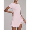 Fake Two-Piece Anti-Exposure Tight-Fitting Sports Dress Slimming Strap Casual Fitness Back Yoga Tennis Dress