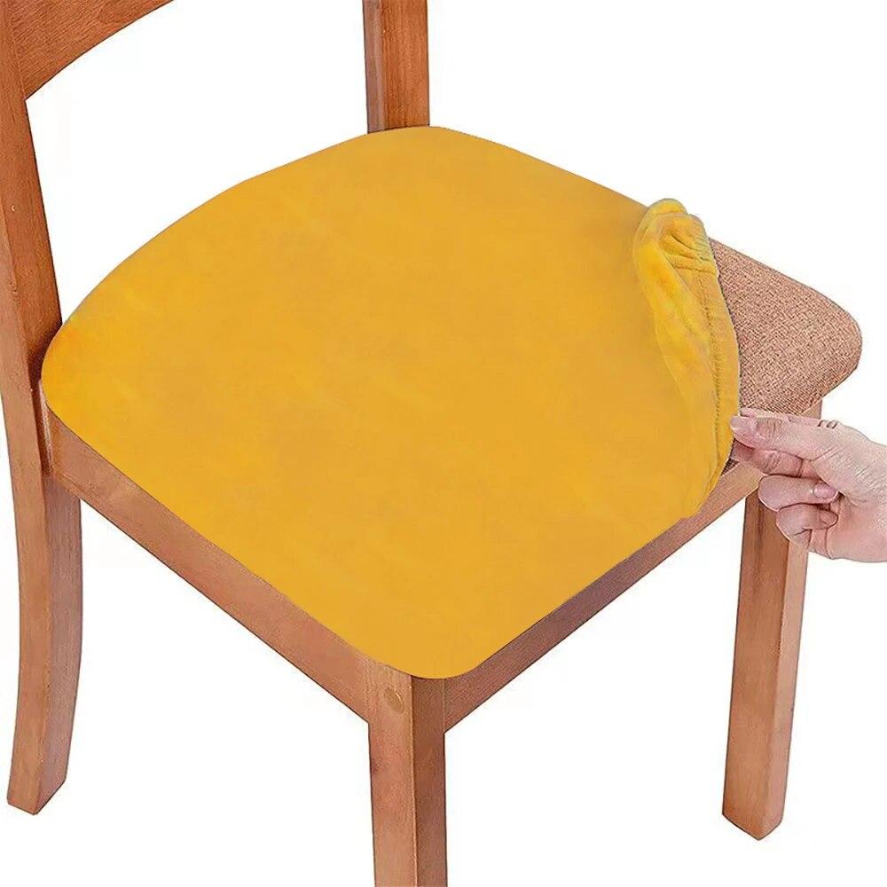 Pokrowiec na krzesło do jadalni Velvet Soft Stretch Chair Protector Covers, łatwy w montażu, zdejmowany pokrowiec na krzesło, luksusowy wystrój