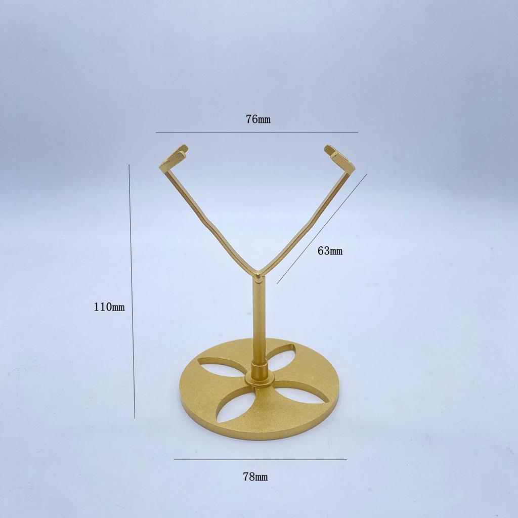 Silver Metal Display Stand for Crystal Heart Rhombus Slice