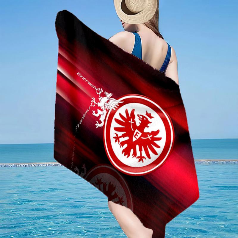 1PC Eintracht FC Crest Beach Towel - Soft, Absorbent Microfiber, Lightweight, Ideal for The Beach, Parties, Travel, Camping fan gifts